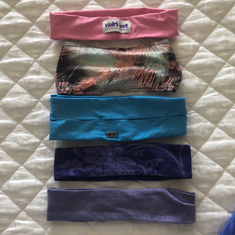 Assorted collection of athletic headbands